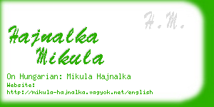 hajnalka mikula business card